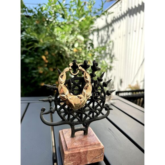 NWOT Sister Love Mee's Dawg's Single Hoop Earring Size 60mm Diameter ONLY 1 Hoop - Picture 1 of 6